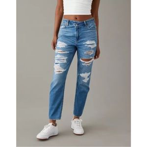 AMERICAN EAGLE ~Strigid Patched Mom Jean (NWT)